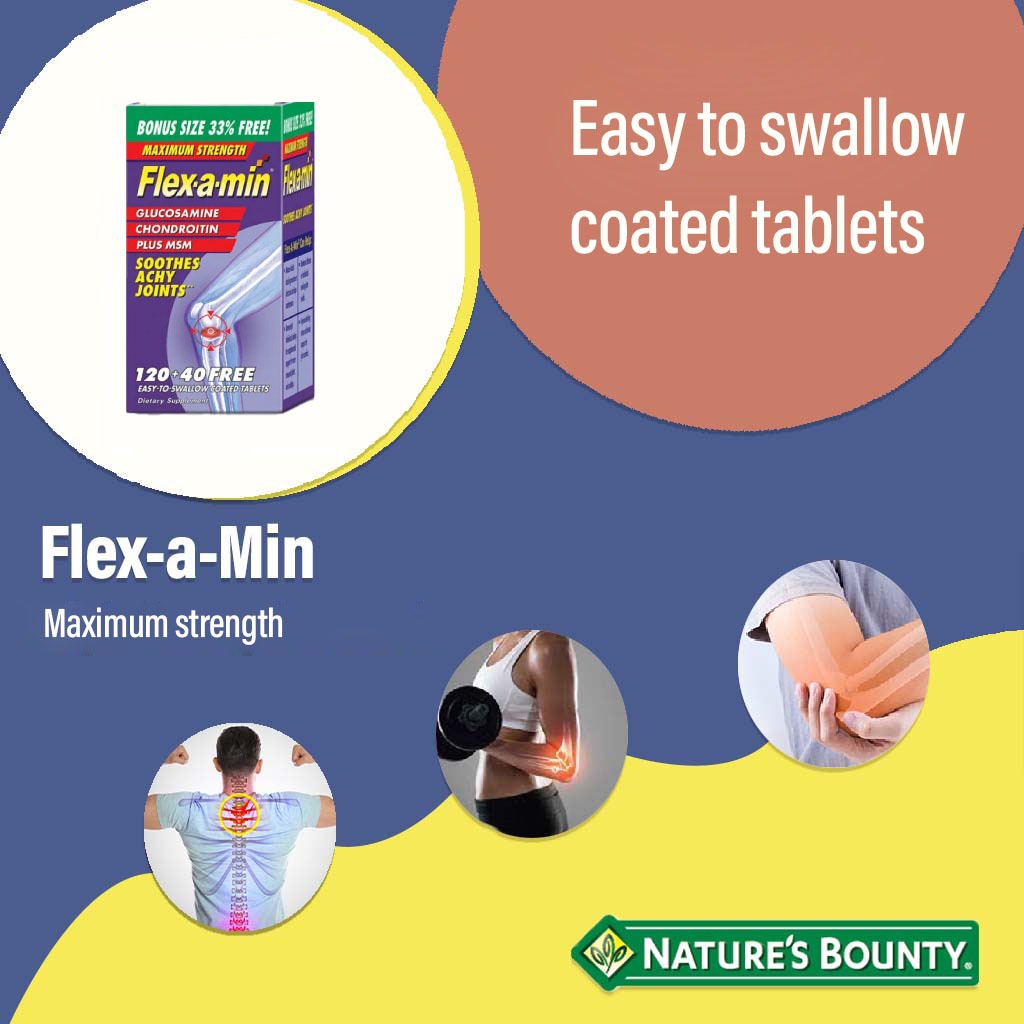 Natures Bounty Flex-a-min Maximum Strength Tablets 120's