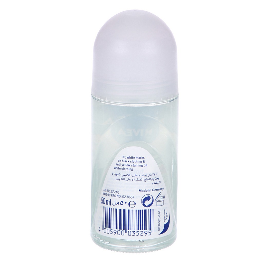 Nivea Black & White Invisible 72H Active Antiperspirant Roll-On For Women 50ml