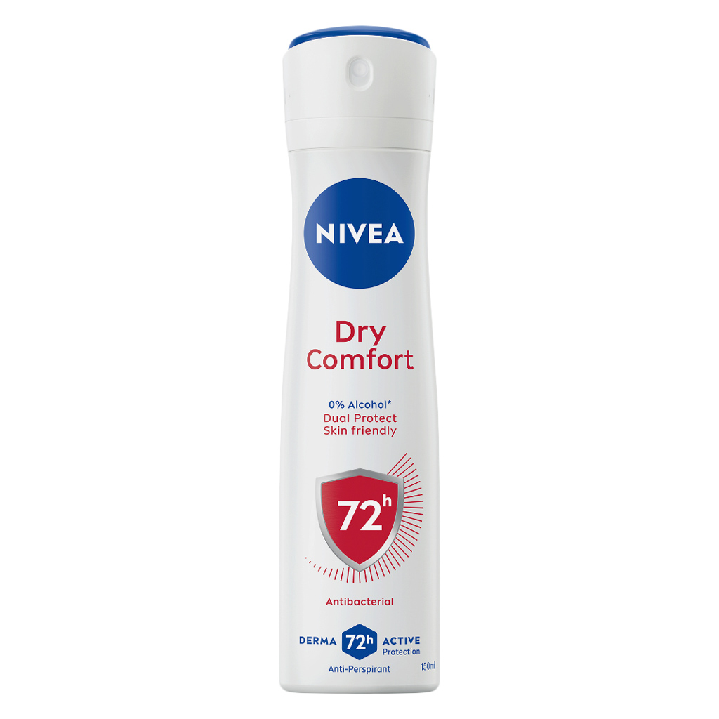Nivea Dry Comfort Dual Protect 72H Deodorant Spray For Women 150ml