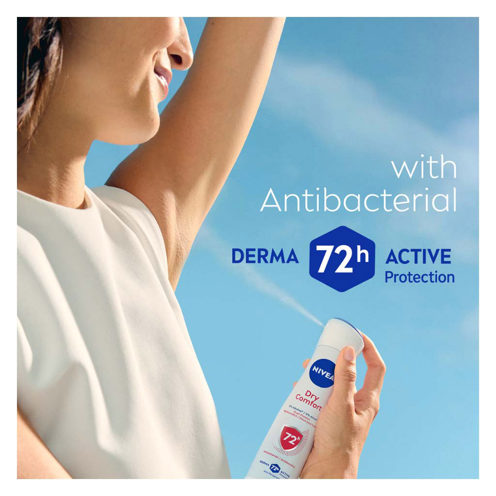 Nivea Dry Comfort Dual Protect 72H Deodorant Spray For Women 150ml