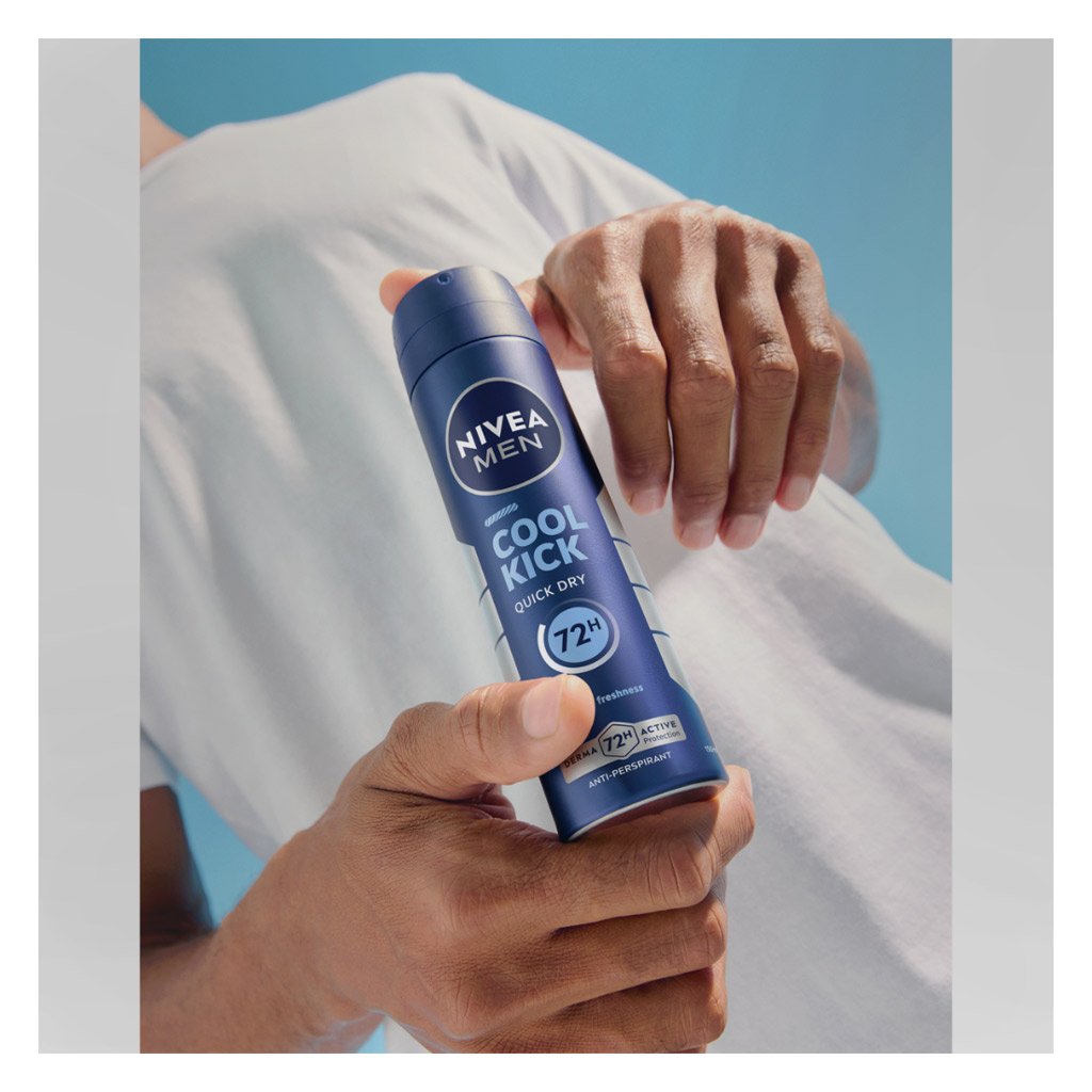 Nivea Men Cool Kick 72H Antiperspirant Deodorant Spray 150ml