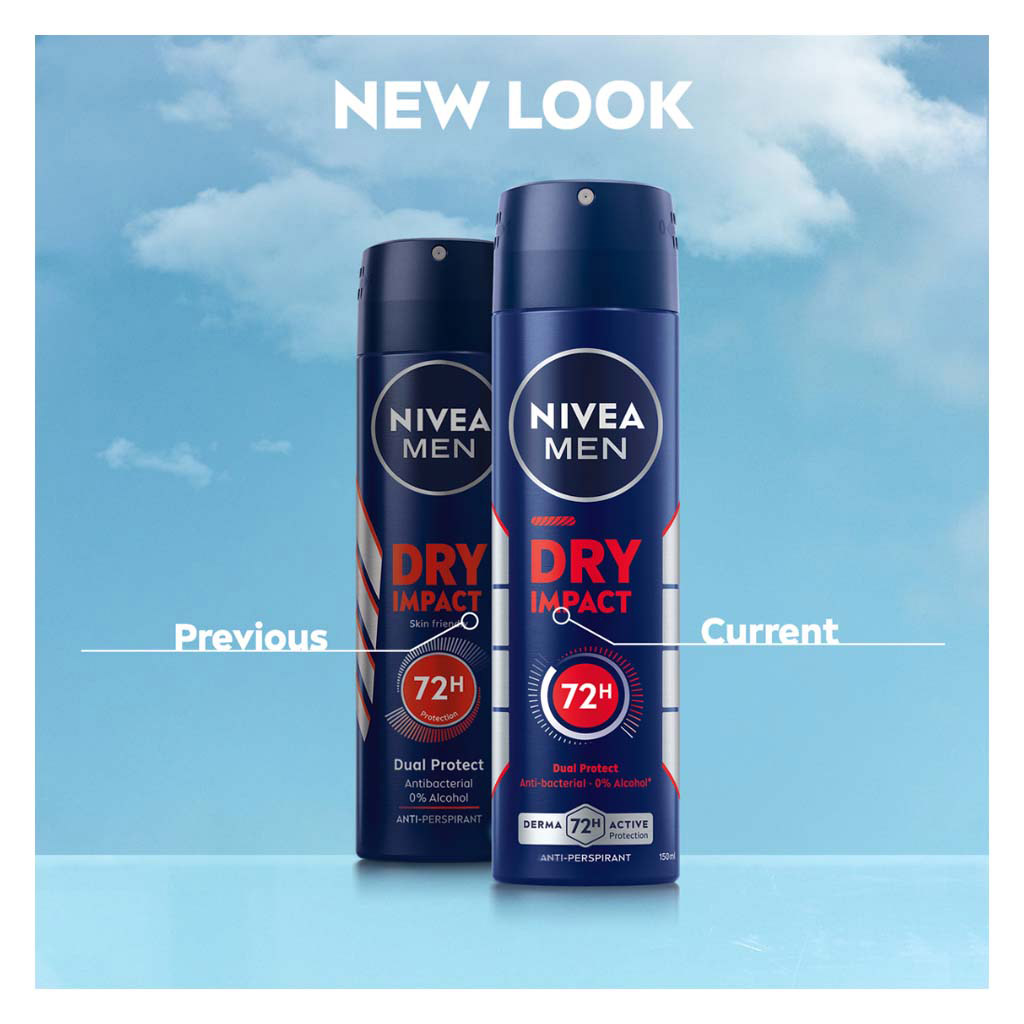 Nivea Men Dry Impact 72H Antiperspirant Deodorant Spray 150ml