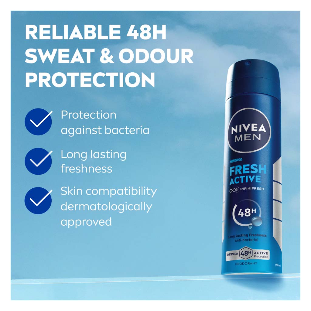 Nivea Men Fresh Active Infinifresh 48H Deodorant Spray 150ml
