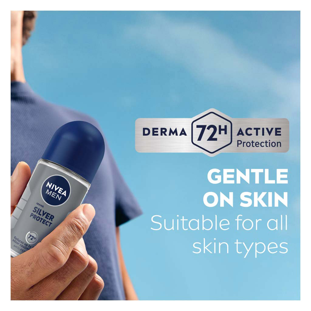 Nivea Men Silver Protect 72H Antiperspirant Deo Roll On 50ml