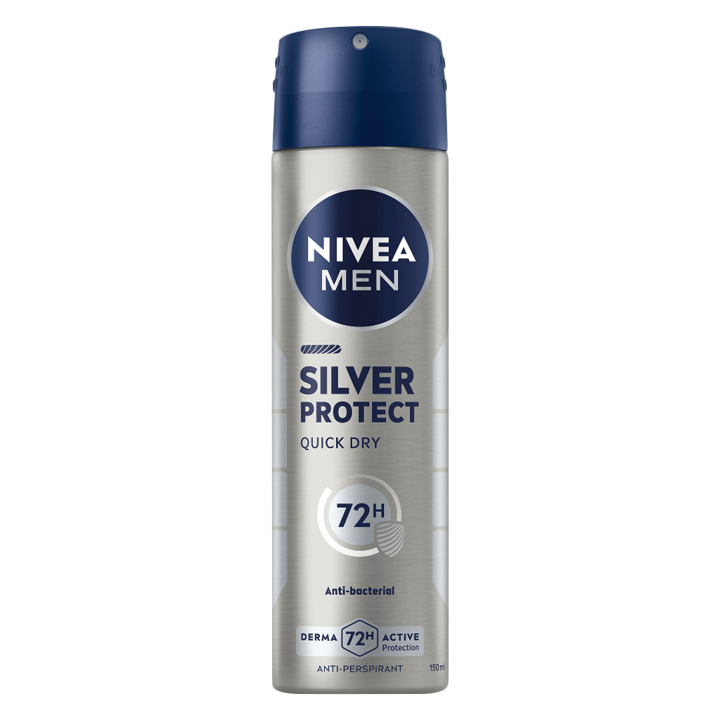Nivea Men Silver Protect 72H Quick Dry Antiperspirant Spray 150ml