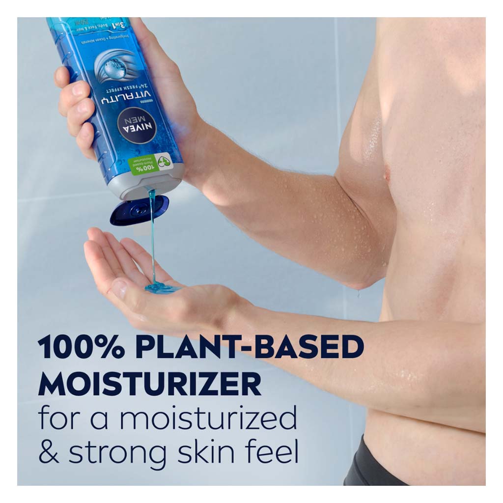 Nivea Men Vitality Fresh 3 in 1 Face, Body & Hair Shower Gel 250ml