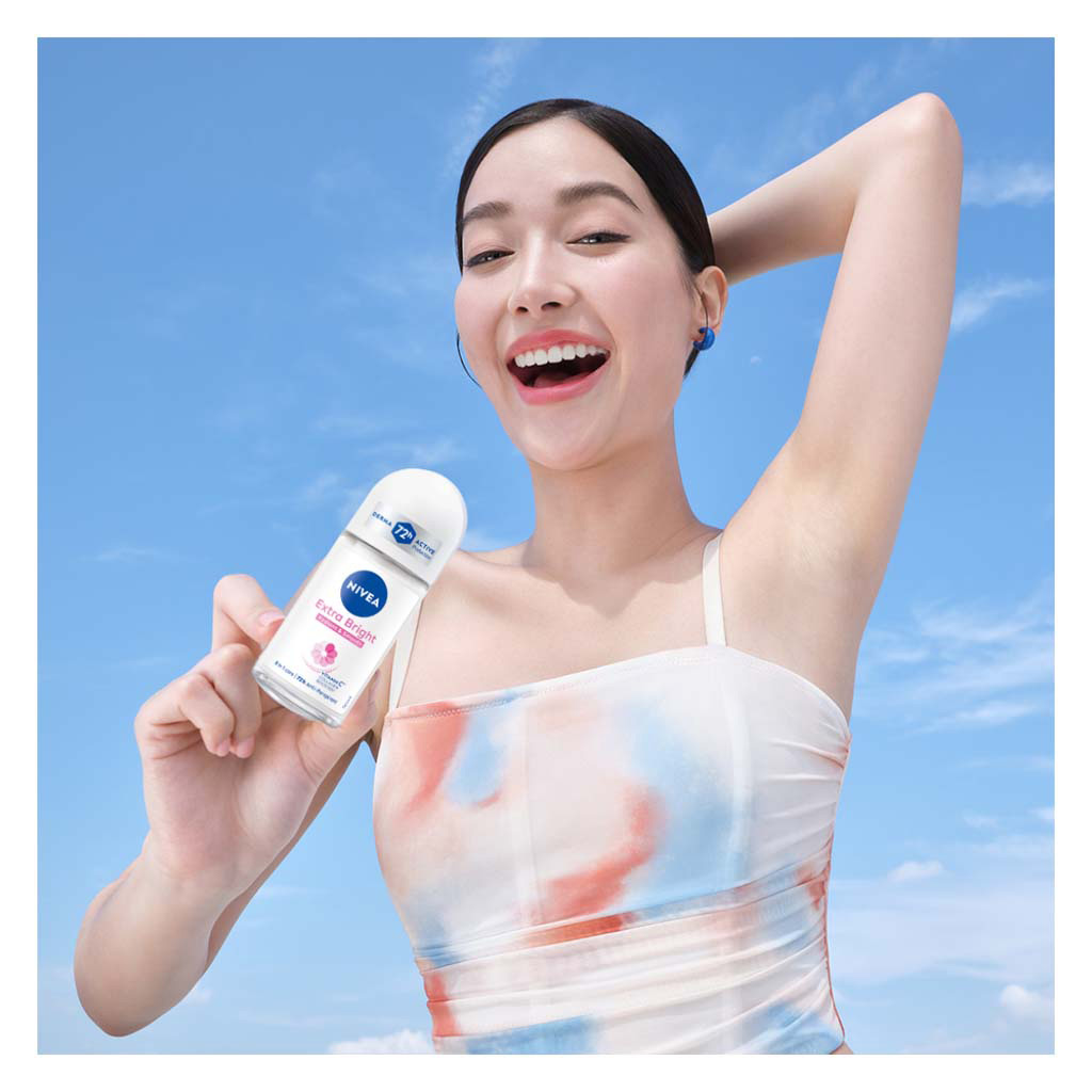 Nivea Extra Bright Radiant & Smooth 72H Active Deodorant Roll On For Women 50ml