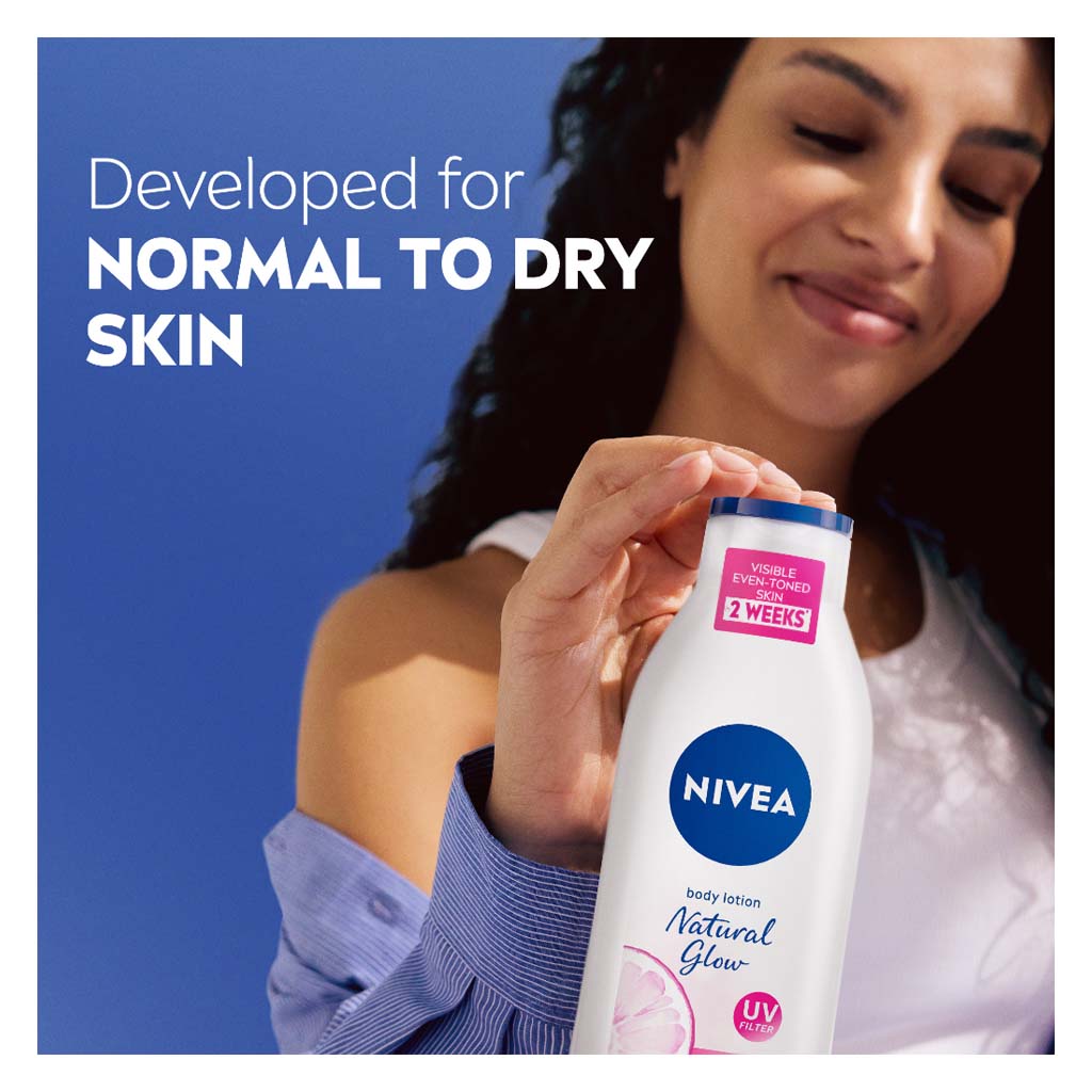Nivea Natural Glow UV filter Body Lotion For Normal To Dry Skin 250ml
