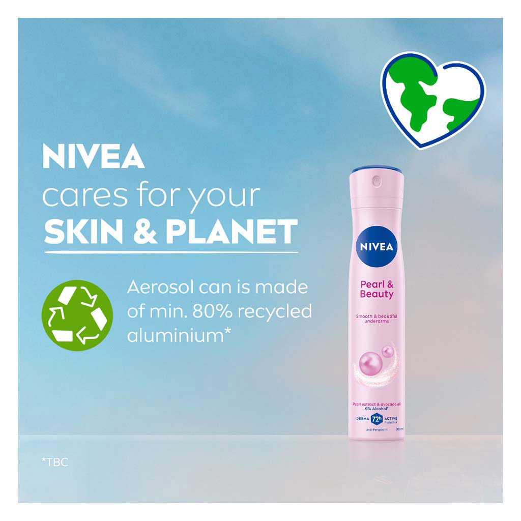 Nivea Pearl & Beauty 72H Antiperspirant Deodorant Spray For Women 150ml