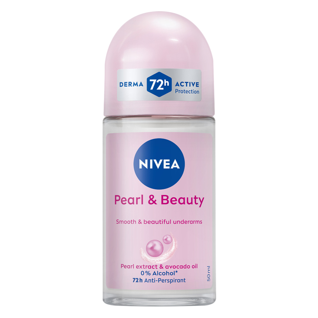 Nivea Pearl & Beauty 72H Active Antiperspirant Deodorant Roll On For Women 50ml