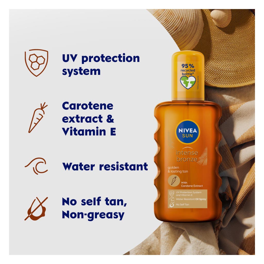 Nivea Sun Intense Bronze Carotene SPF 6 Tanning Oil 200ml