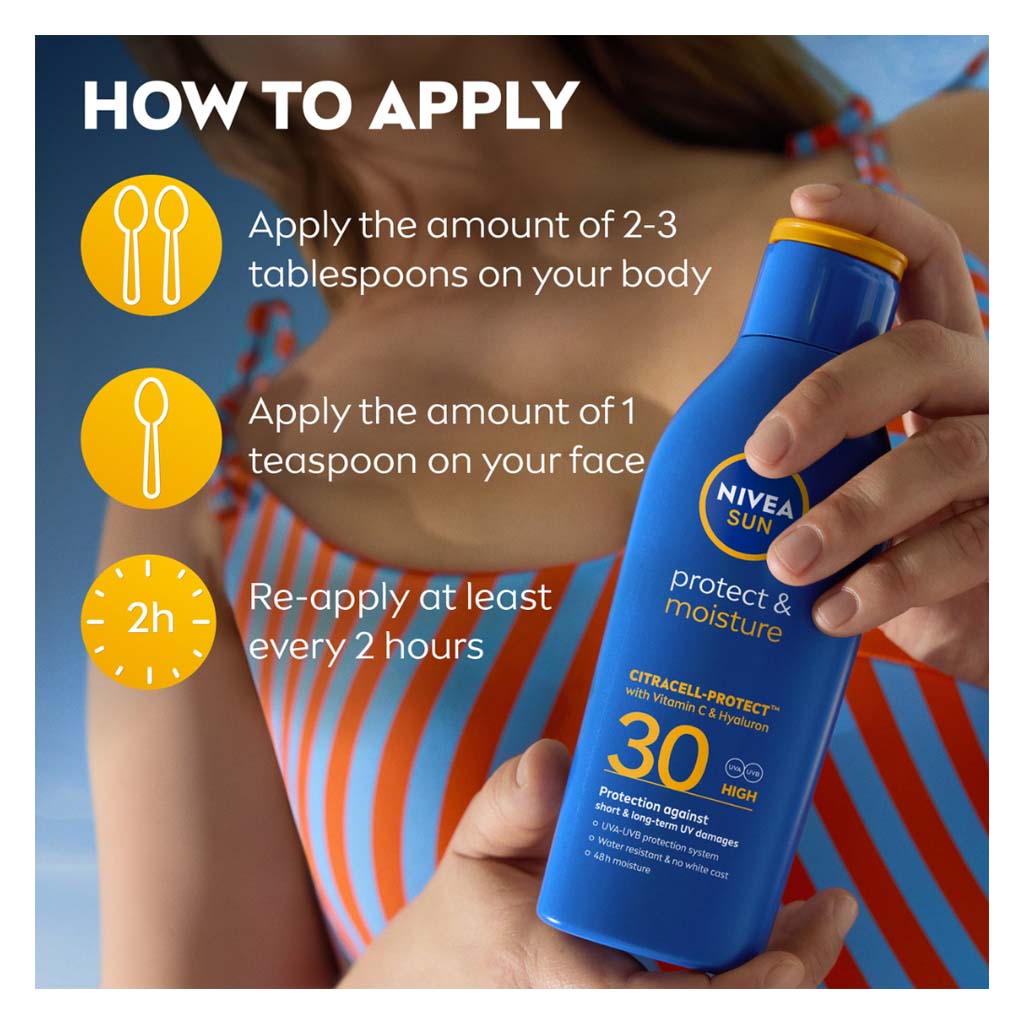 Nivea Sun Protect & Moisture SPF30 Sunscreen Lotion 200ml