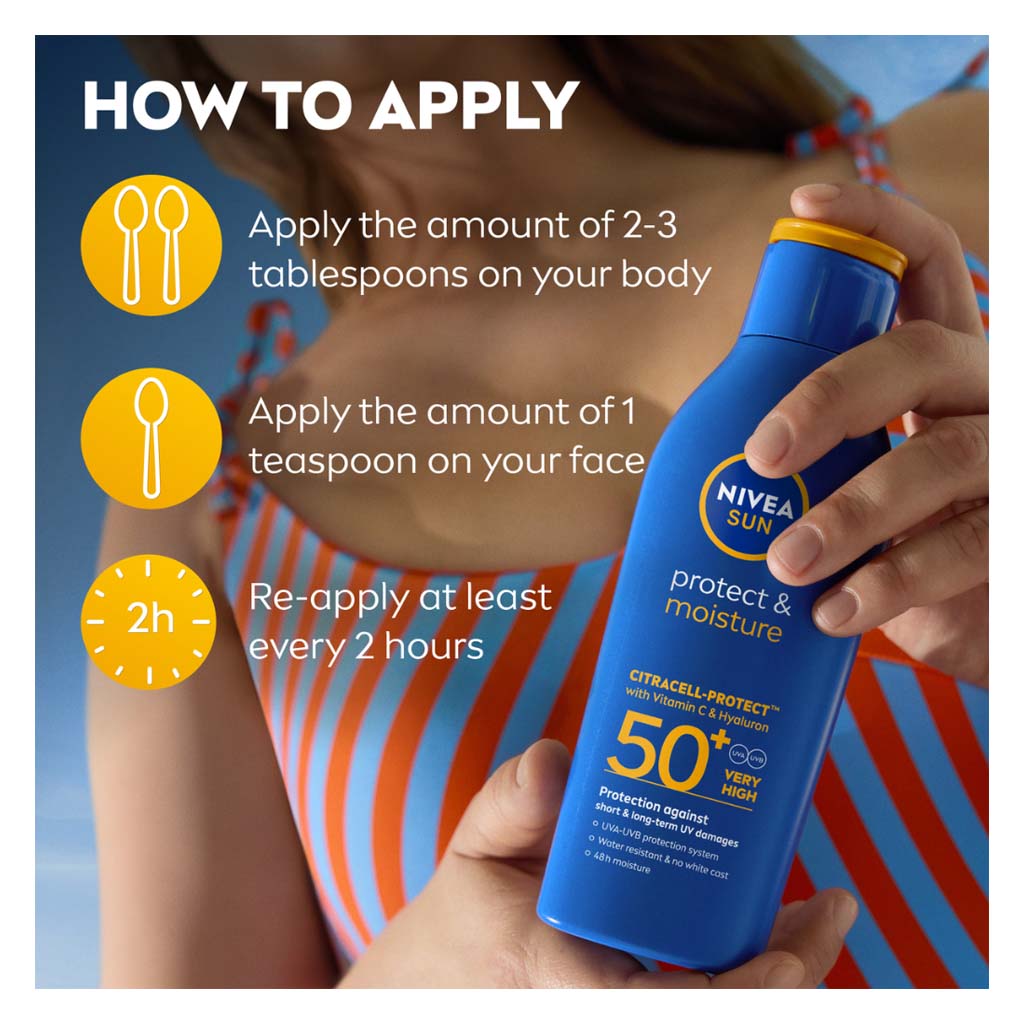 Nivea Sun Protect & Moisture SPF50+ Sunscreen Lotion 200ml
