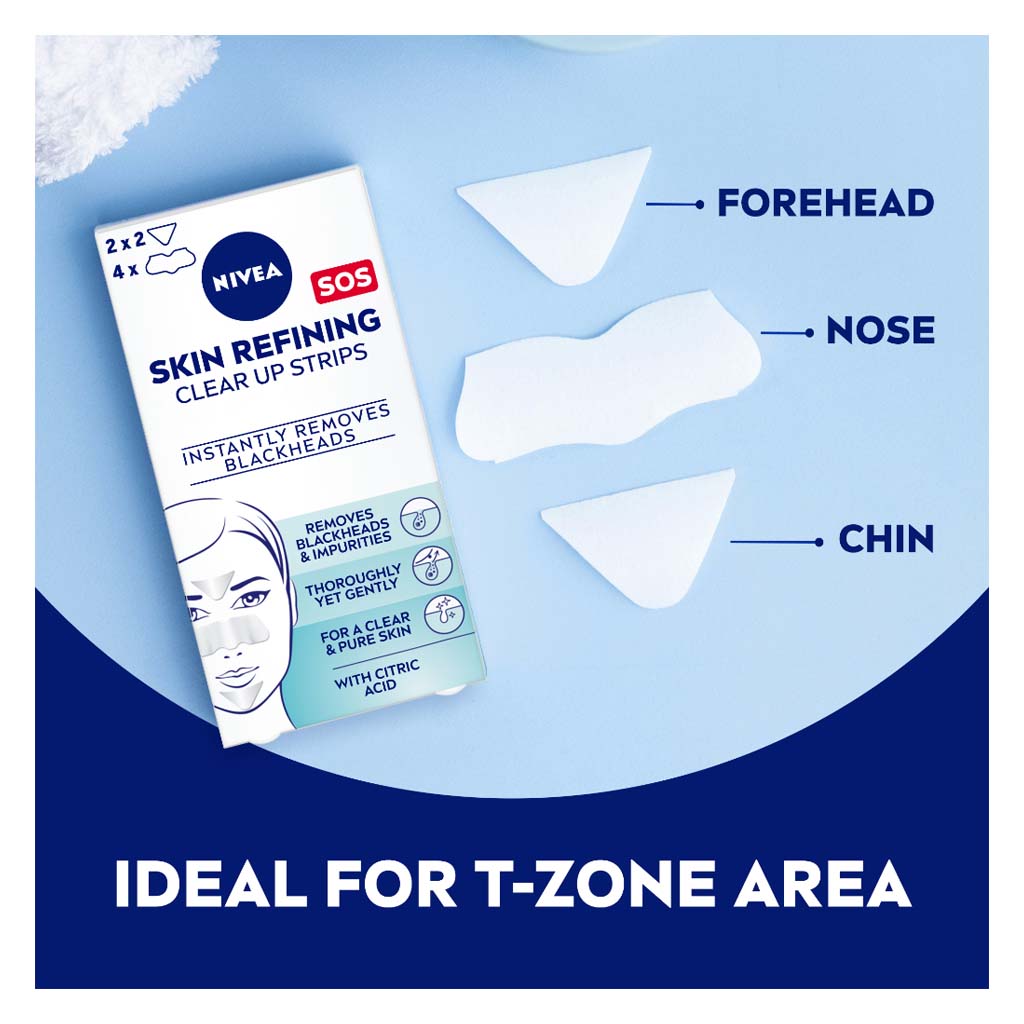 Nivea Skin Refining Blackheads Removal Strips, Pack of 6’s