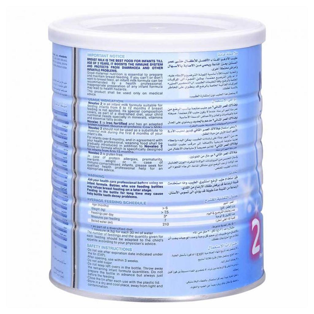 Novalac Stage 2 Infant Milk Formula For 6 To 12 Months 400g