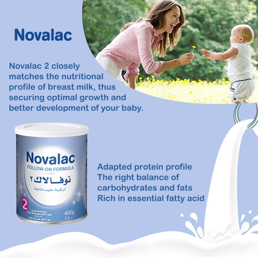 Novalac Stage 2 Infant Milk Formula For 6 To 12 Months 400g