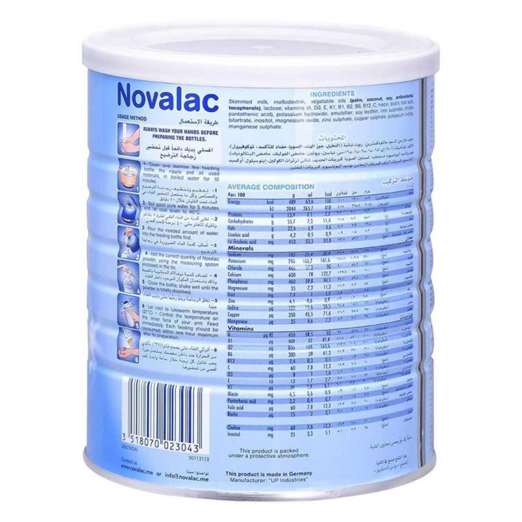 Novalac Stage 2 Infant Milk Formula For 6 To 12 Months 800g