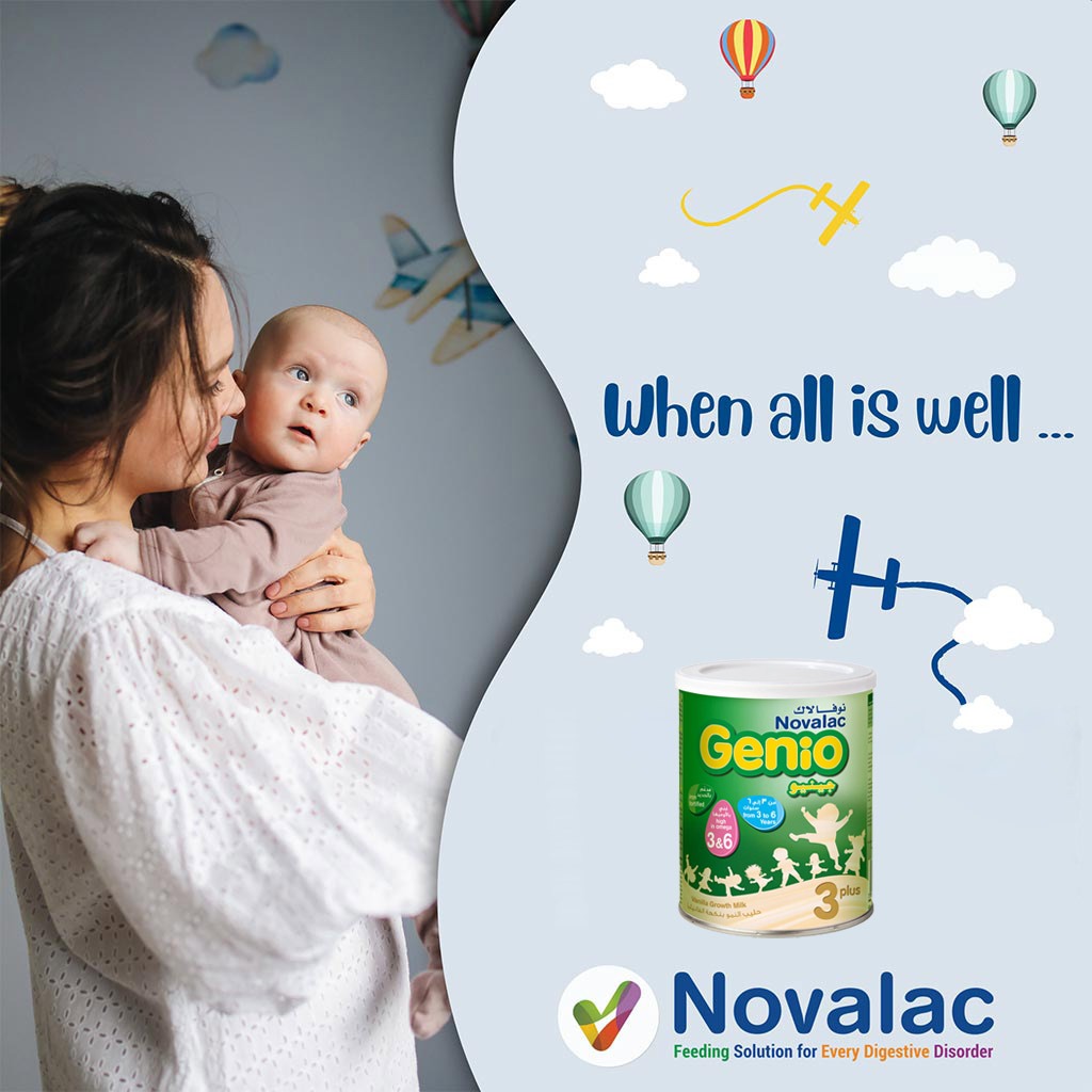 Novalac Genio Stage 3+ Growing Up Children's Milk Formula For 3 To 6 Years Vanilla Flavour 800g