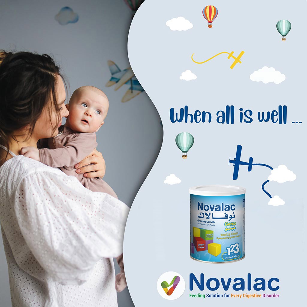 Novalac Genio 123 Stage 3 Toddlers Milk Formula For 1 To 3 Years Vanilla Flavour 800g