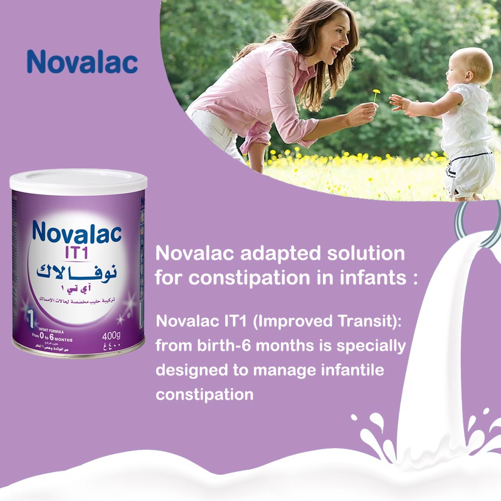 Novalac IT Stage 1 Improved Transit Baby Milk Formula For 0 To 6 Months 400g