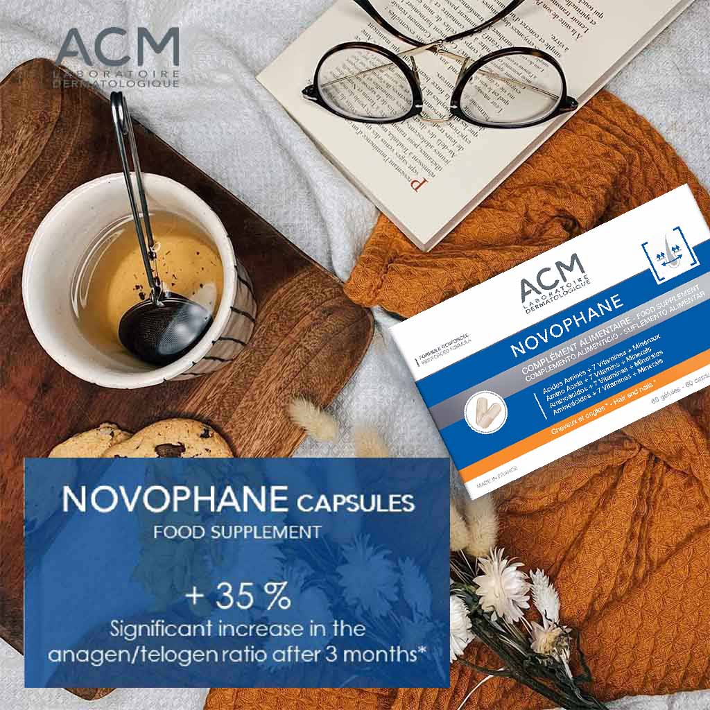 ACM Novophane Capsules, Food Supplement For Hair & Nail Growth, Pack of 60's