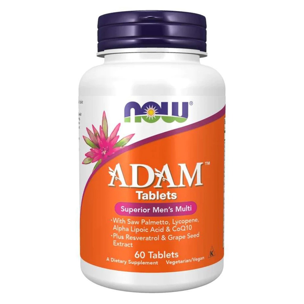Now Adam Men's Multivitamin Tablets For Overall Wellness, Pack of 60's