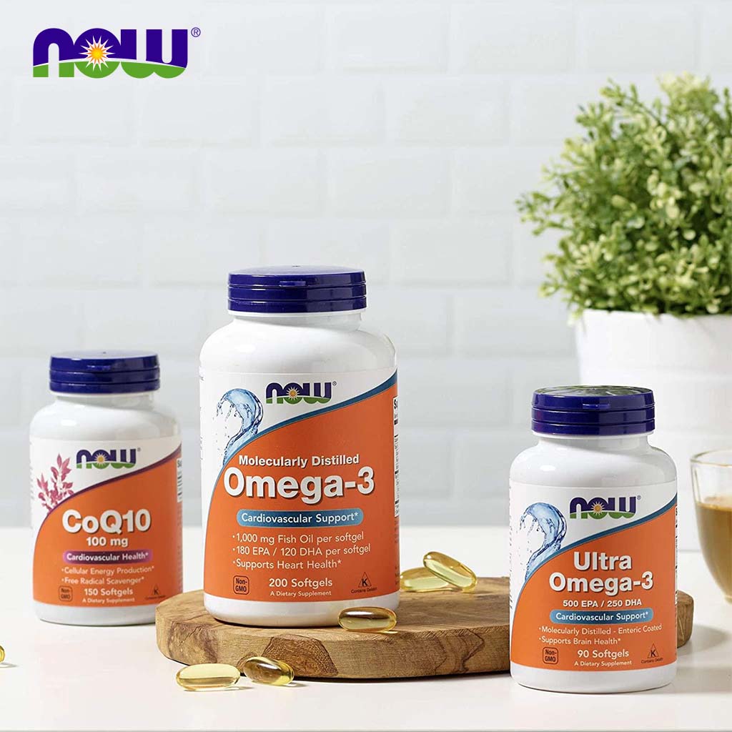 Now CoQ10 100mg Antioxidant Softgels For Heart Health & Energy, Pack of 50's