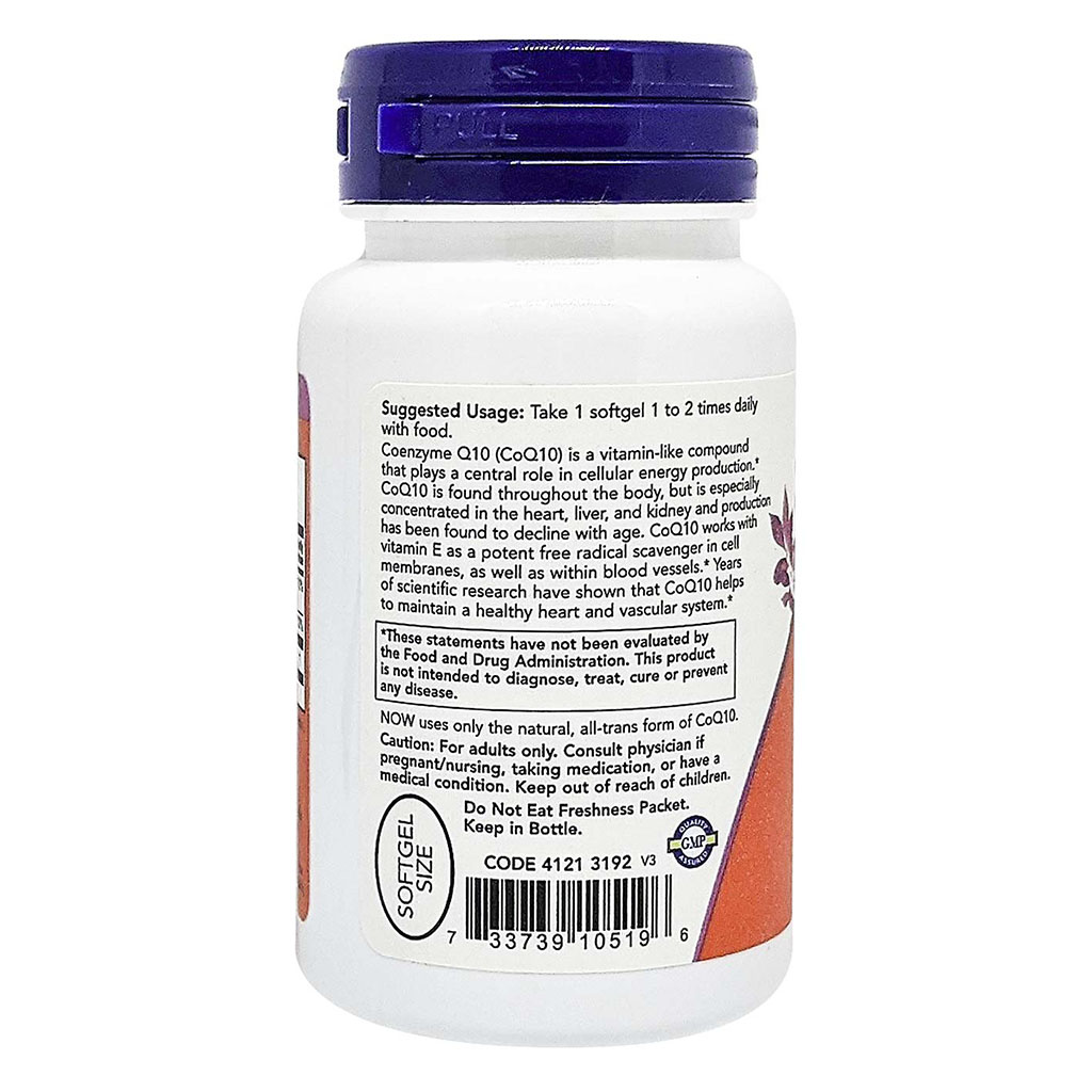 Now CoQ10 50mg Antioxidant Softgels For Heart Health & Energy, Pack of 50's