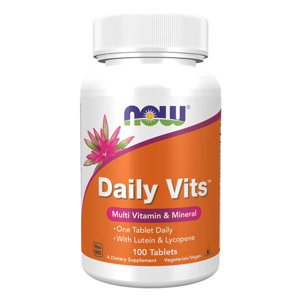 Now Daily Vits Multivitamins & Minerals Supplement Tablets For Overall Wellness, Pack of 100's