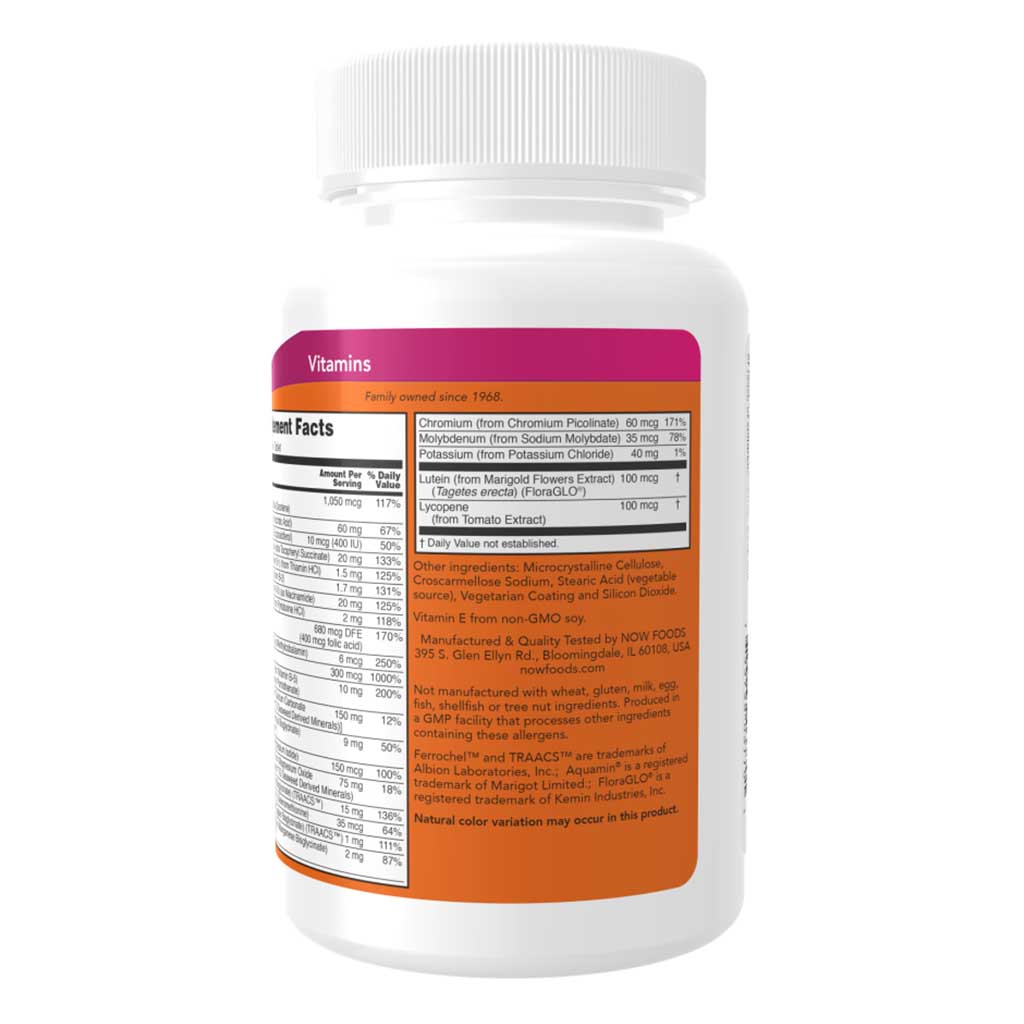 Now Daily Vits Multivitamins & Minerals Supplement Tablets For Overall Wellness, Pack of 100's