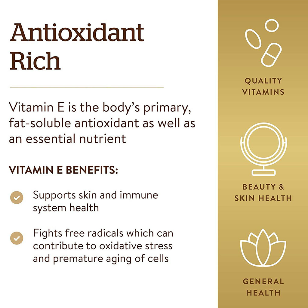 Now E-400 Vitamin E 400IU Antioxidant Softgel For Immune & Heart Support, Pack of 30's