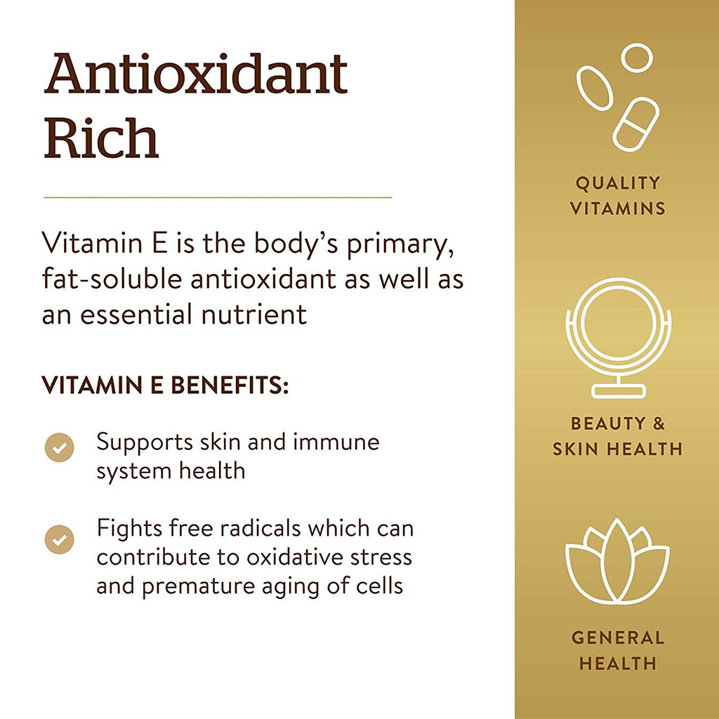 Now E-400 Vitamin E 400IU Antioxidant Softgel For Immune & Heart Support, Pack of 50's