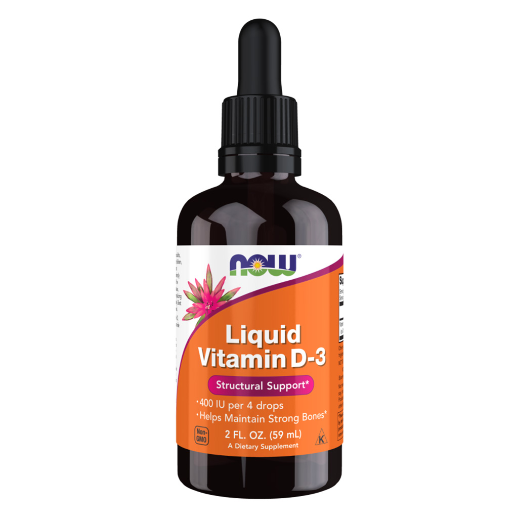 Now Liquid Vitamin D3 Drops 400 IU Drops For Strong Bones 60ml