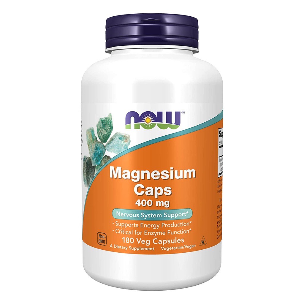 Now Magnesium 400mg Capsules For Energy Production & Nervous System Support, Pack of 180's