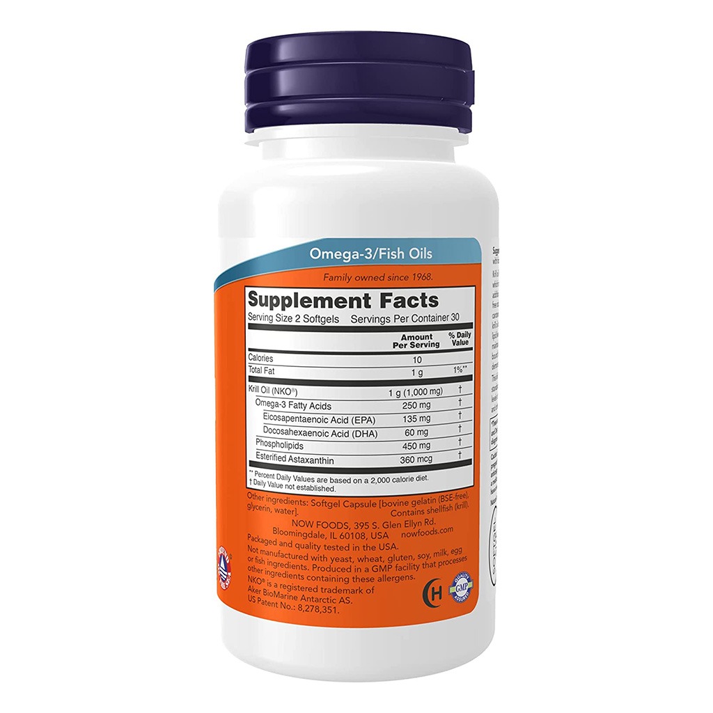 Now Neptune Krill Oil 500mg Softgels For Cardiovascular Support, Pack of 60's