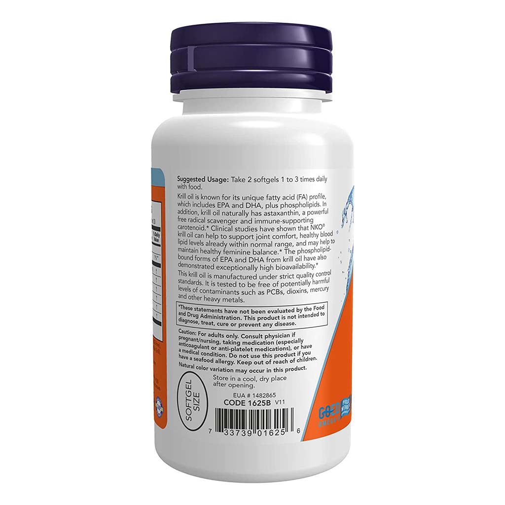 Now Neptune Krill Oil 500mg Softgels For Cardiovascular Support, Pack of 60's