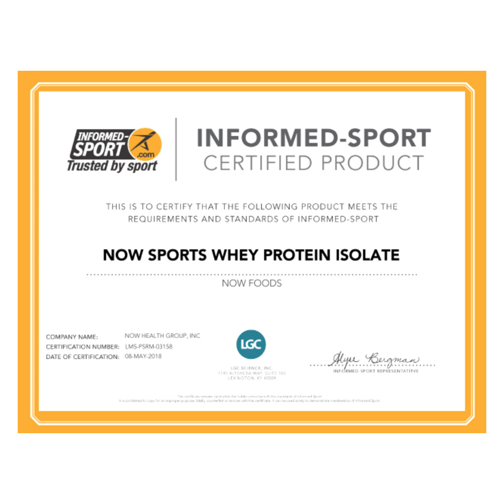 Now Whey Protein Isolate Protein Powder Unflavoured With BCAAs 1.2lbs