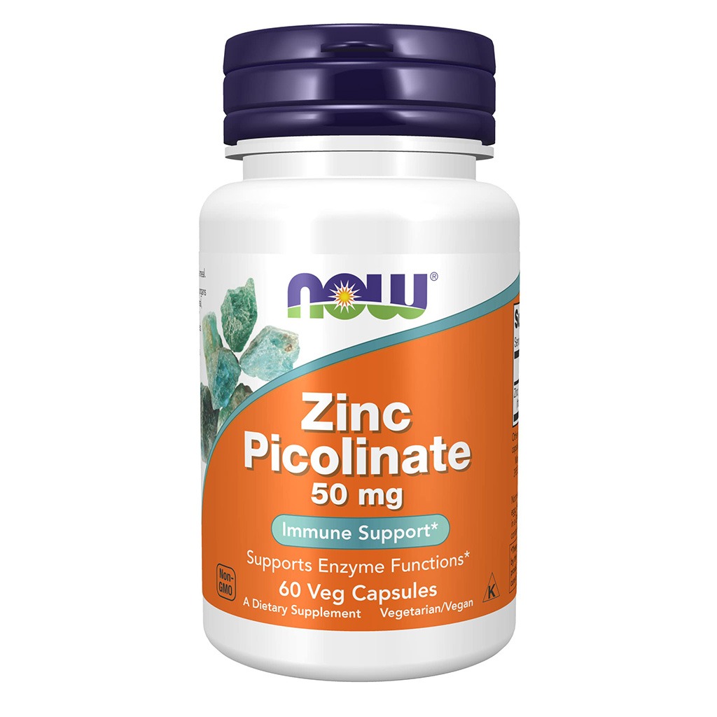 Now Zinc Picolinate 50mg Capsules For Immune Support, Pack of 60's