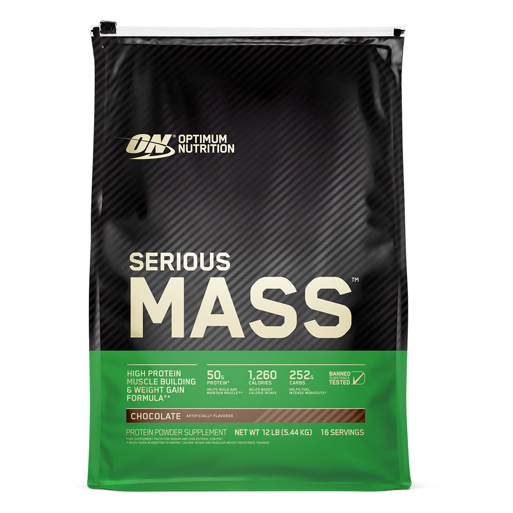 Optimum Nutrition Serious Mass Chocolate Protein Powder 12lb