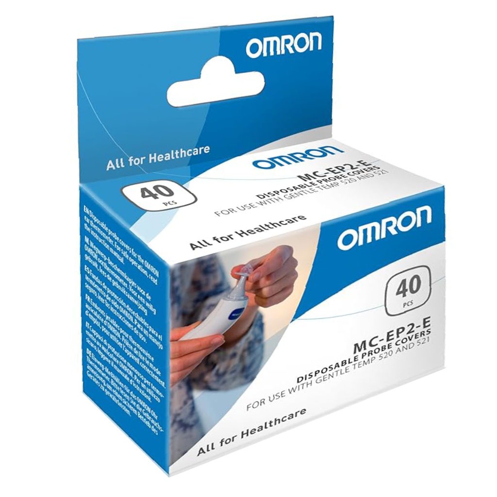 Omron Disposable Probe Covers For Gentle Temp Ear Thermometers - Model MC-EP2-E, Pack of 40’s