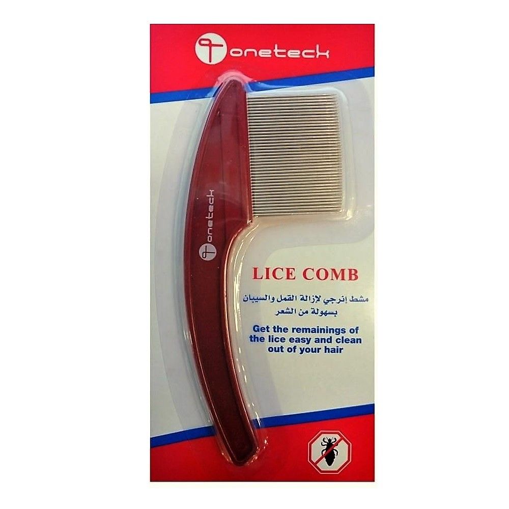 Onetech Metal Lice Comb Red