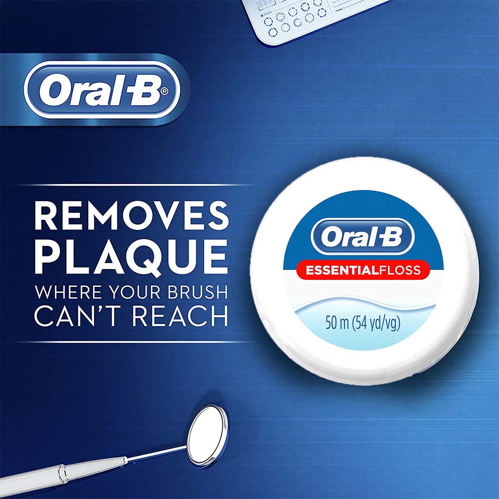 Oral-B Essential Floss Unwaxed For Cavity Defence 50 m