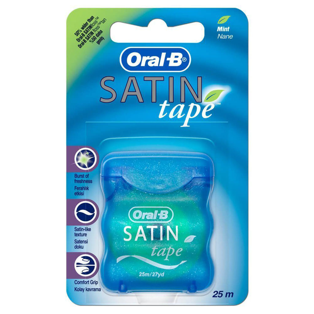 Oral-B Dental Satin Tape, Mint Flavoured, 25 m