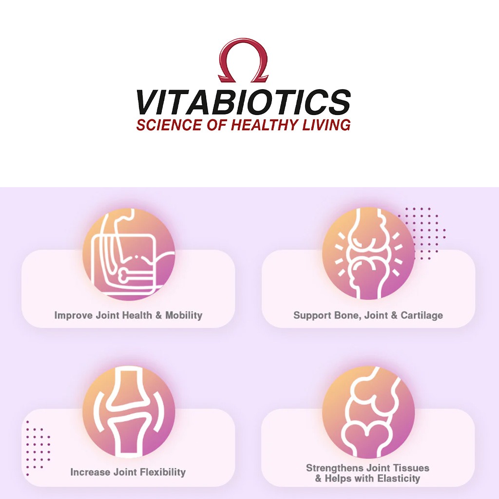 Vitabiotics Osteocare Plus Calcium Supplement Tablets With Glucosamine And Chondroitin, Pack of 60's