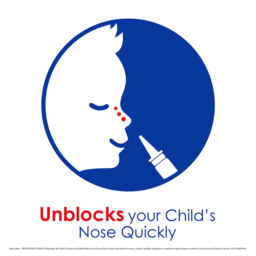 Otrivin Original 0.05% Children's Nasal Spray For Blocked Nose 10ml