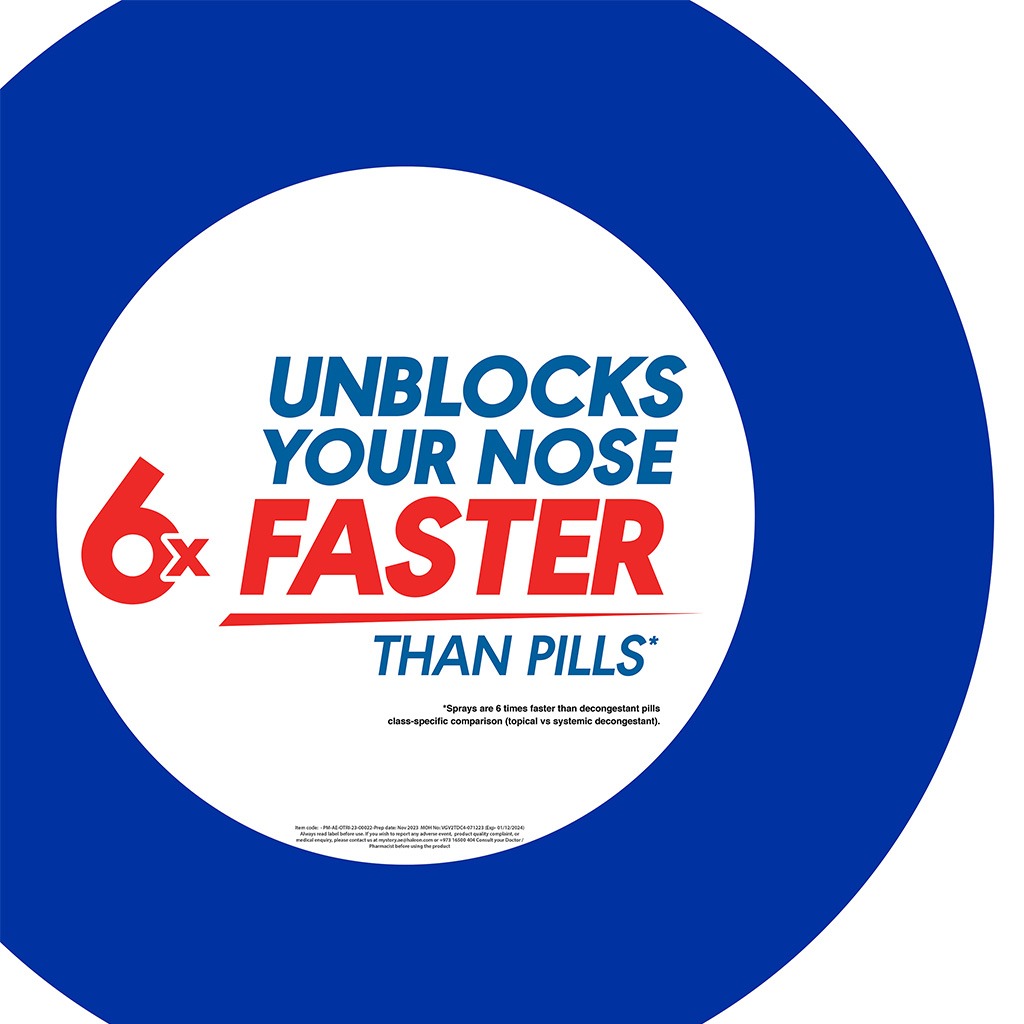 Otrivin Original 0.1% Adult Nasal Spray For Blocked Nose 10ml