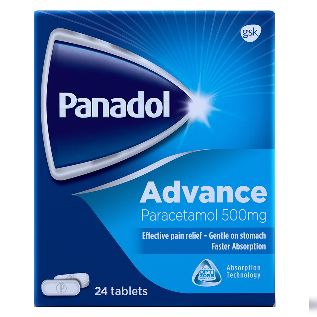 Panadol Advance Paracetamol 500mg Tablets For Fever And Pain Relief, Pack of 24's