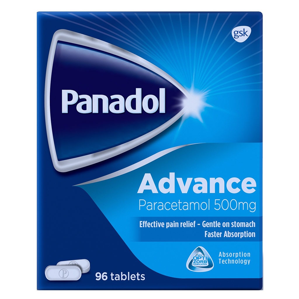 Panadol Advance Paracetamol 500mg Tablets For Fever And Pain Relief, Pack of 96's
