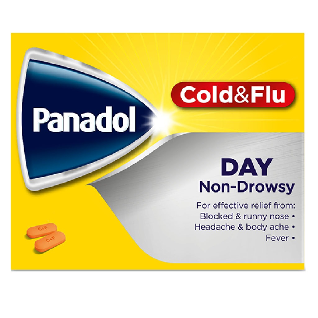 Panadol Cold & Flu - DAY Tablets For Fever, Cold & Flu, Pack of 24's