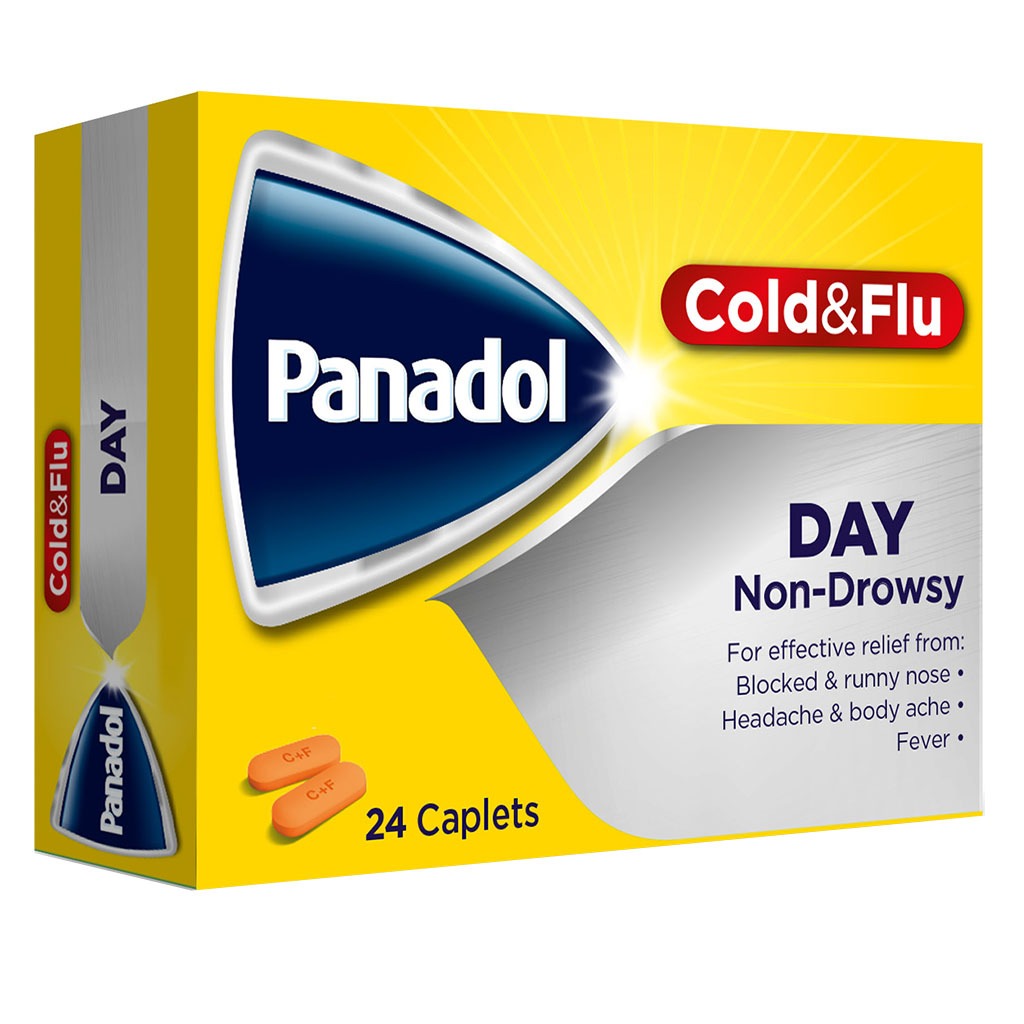 Panadol Cold & Flu - DAY Tablets For Fever, Cold & Flu, Pack of 24's